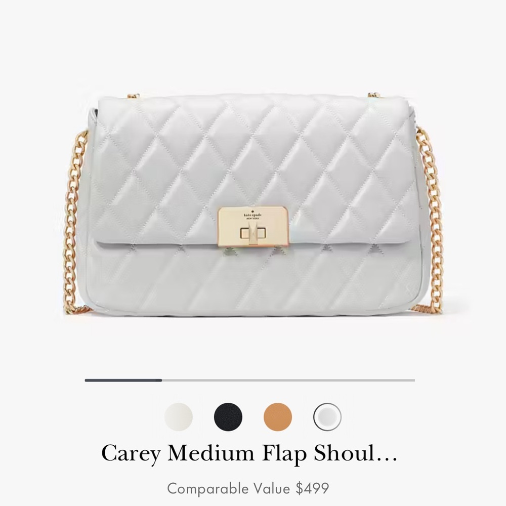 Medium Flap Shoulder Bag - White